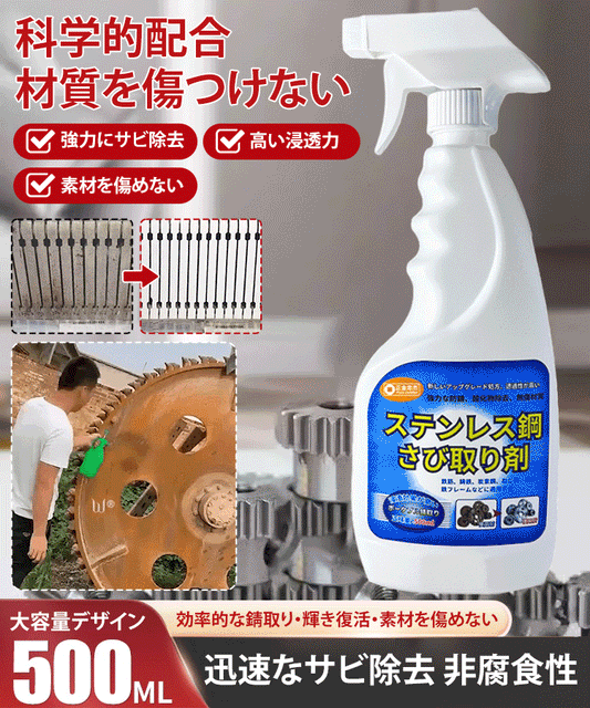 【強力にサビを除去】サビ落としスプレ一